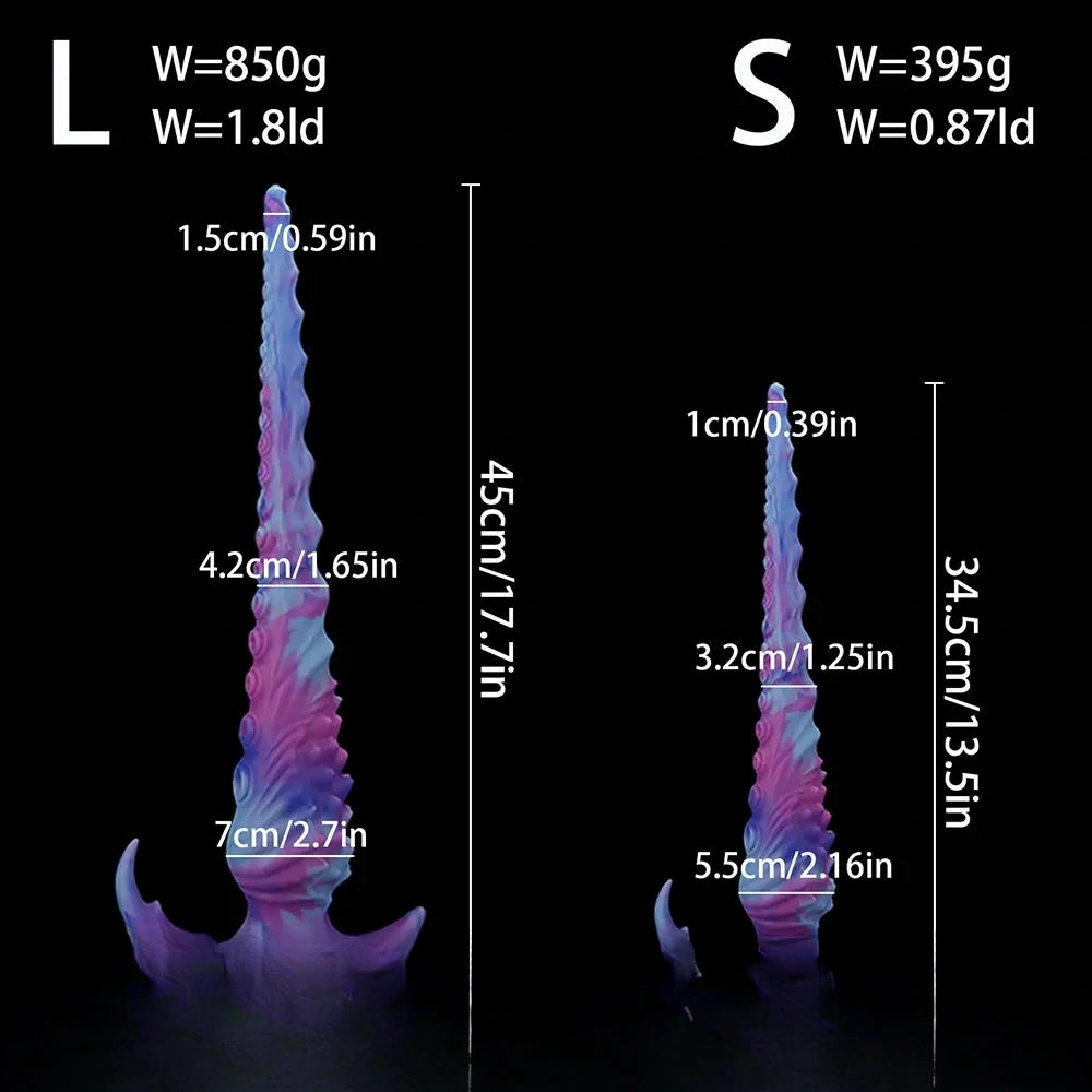 13.5in 17.7in Fantasy Big Long Octopus Tentacle Silicone Soft Dildo