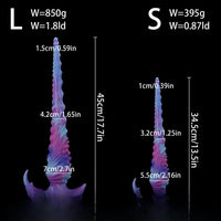 13.5in 17.7in Fantasy Big Long Octopus Tentacle Silicone Soft Dildo