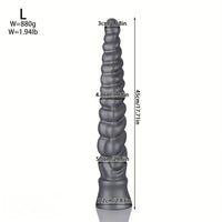 13.77in 15.74in 17.71in 19.68in Long Screw Anal Whip Huge BDSM Soft Dildo