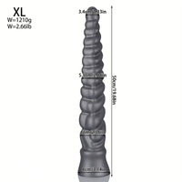 13.77in 15.74in 17.71in 19.68in Long Screw Anal Whip Huge BDSM Soft Dildo