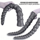 13.77in 15.74in 17.71in 19.68in Long Screw Anal Whip Huge BDSM Soft Dildo