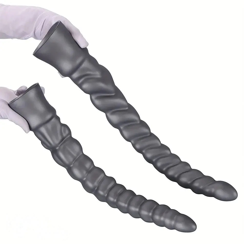 13.77in 15.74in 17.71in 19.68in Long Screw Anal Whip Huge BDSM Soft Dildo