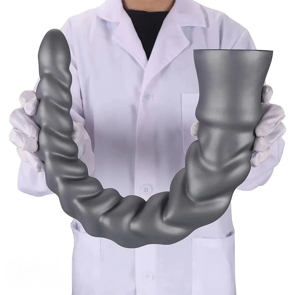 13.77in 15.74in 17.71in 19.68in Long Screw Anal Whip Huge BDSM Soft Dildo