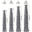 13.77in 15.74in 17.71in 19.68in Long Screw Anal Whip Huge BDSM Soft Dildo