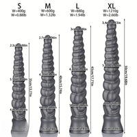 13.77in 15.74in 17.71in 19.68in Long Screw Anal Whip Huge BDSM Soft Dildo