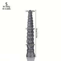 13.77in 15.74in 17.71in 19.68in Long Screw Anal Whip Huge BDSM Soft Dildo