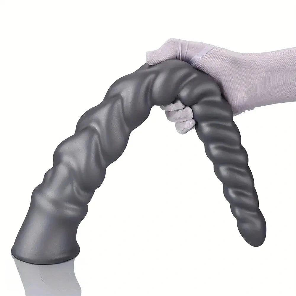 13.77in 15.74in 17.71in 19.68in Long Screw Anal Whip Huge BDSM Soft Dildo