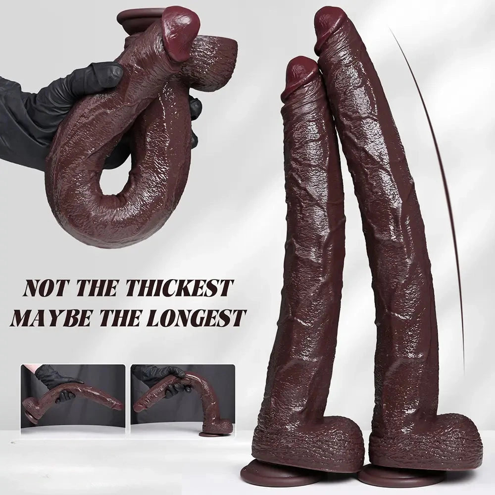13.77in 15.75in Silicone Long Huge Dildo Anal Stimulation For Men