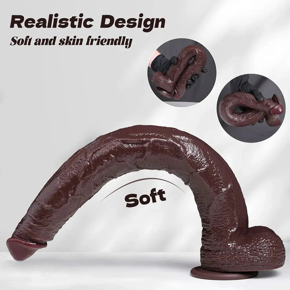 13.77in 15.75in Silicone Long Huge Dildo Anal Stimulation For Men