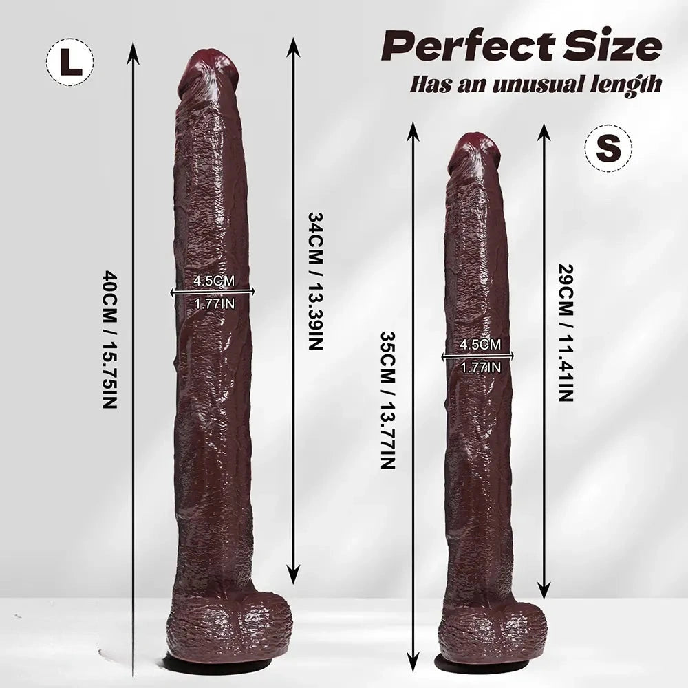 13.77in 15.75in Silicone Long Huge Dildo Anal Stimulation For Men