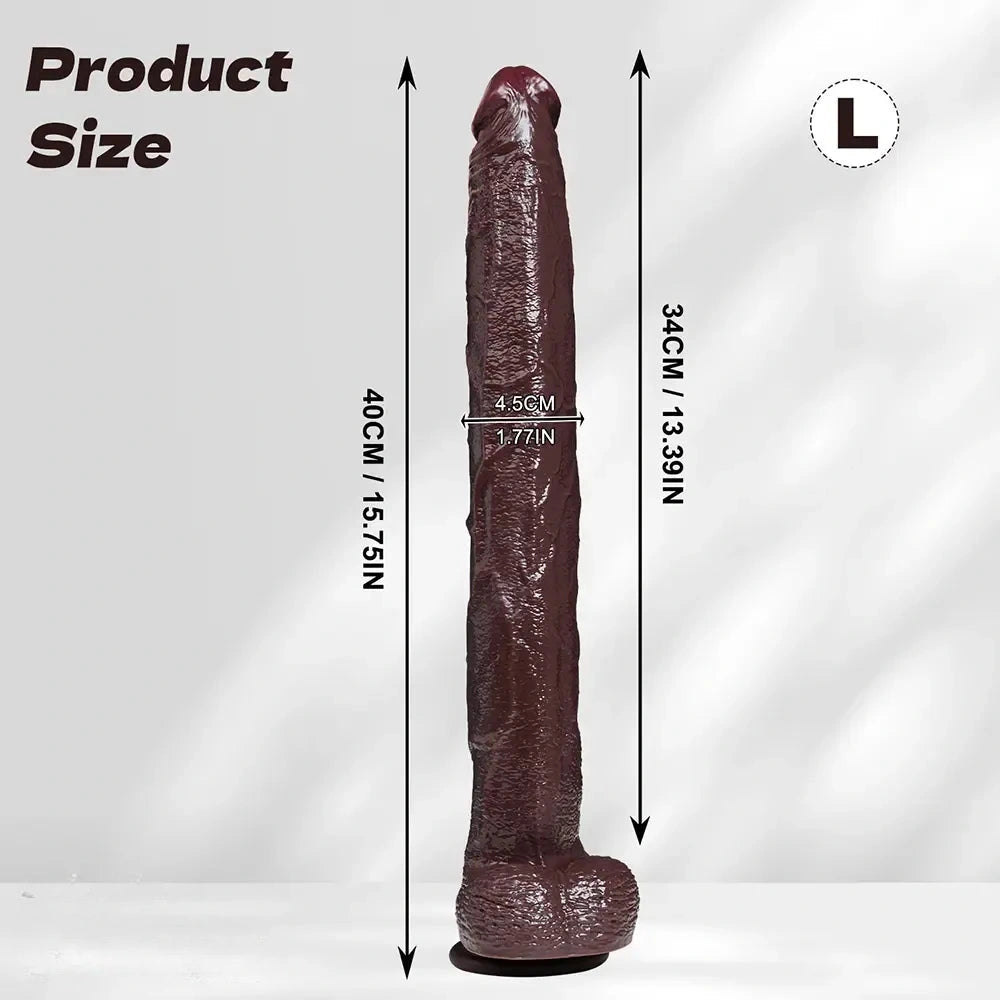 13.77in 15.75in Silicone Long Huge Dildo Anal Stimulation For Men