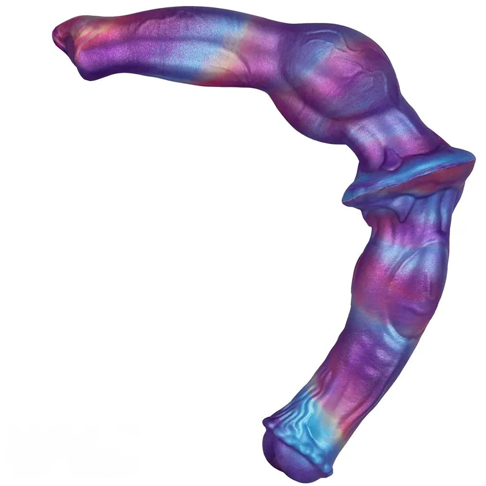 13.77in Dual Sided Horse Dog Knot Silicone Dildo G Spot Stimulator Toy
