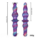13.77in Dual Sided Horse Dog Knot Silicone Dildo G Spot Stimulator Toy