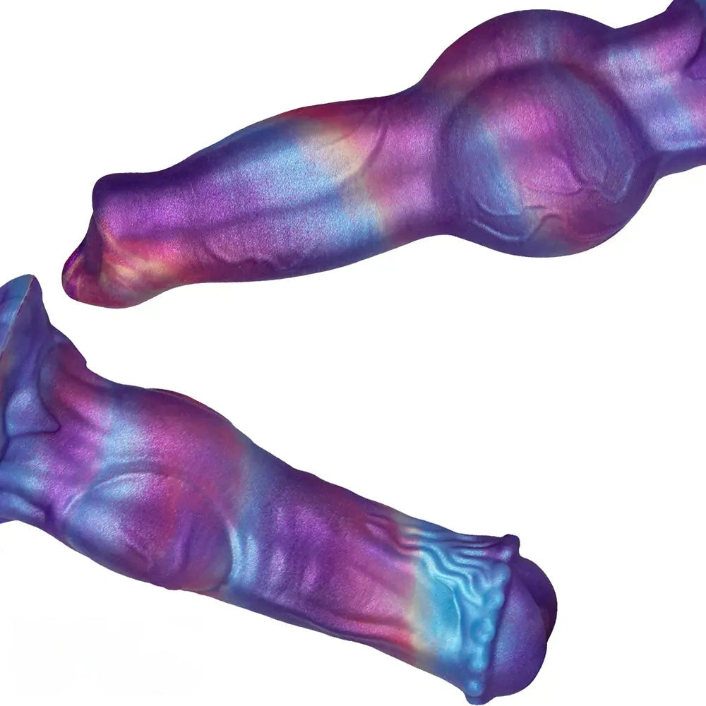 13.77in Dual Sided Horse Dog Knot Silicone Dildo G Spot Stimulator Toy