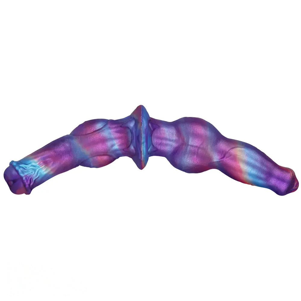 13.77in Dual Sided Horse Dog Knot Silicone Dildo G Spot Stimulator Toy