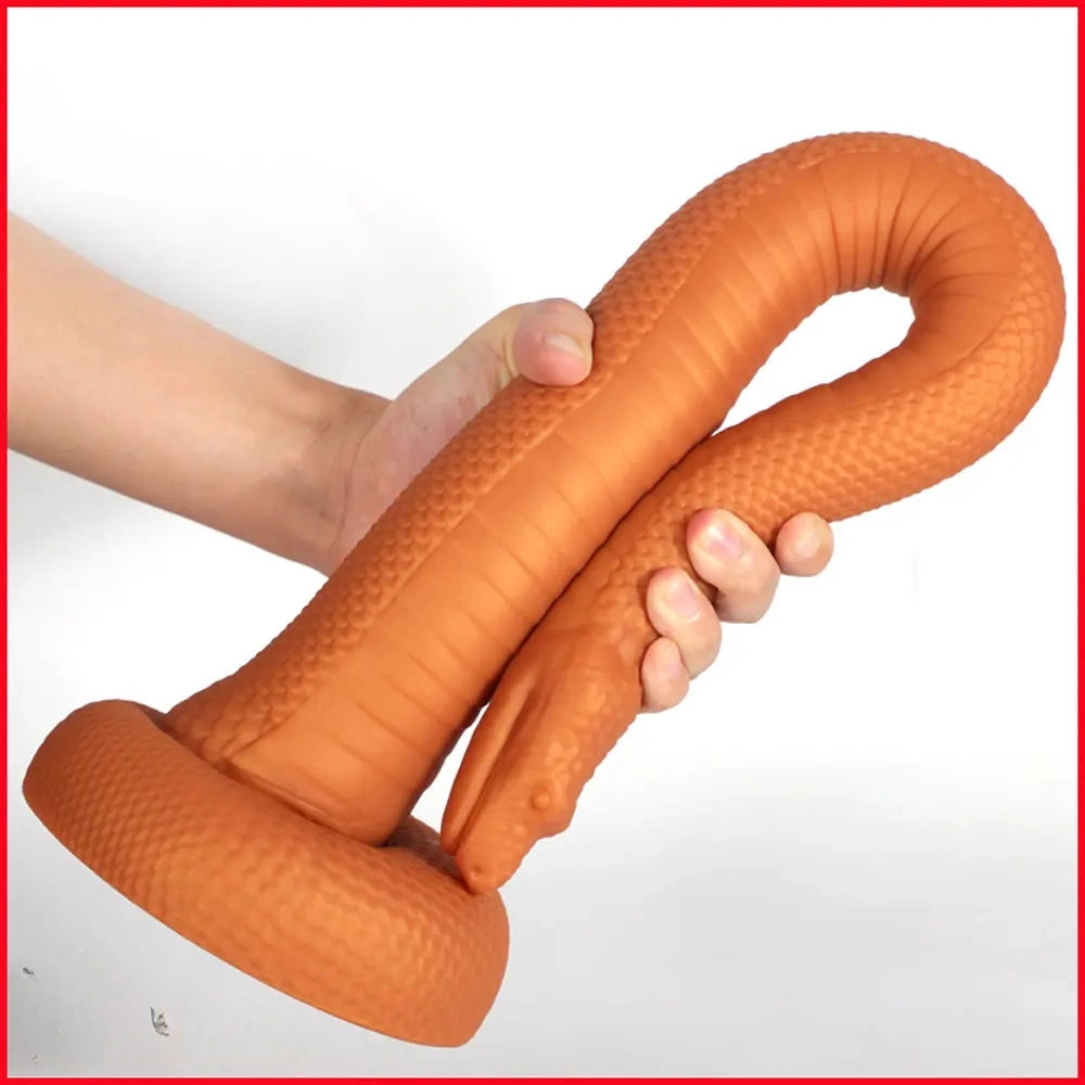 13.78in 17.72in 21.65in Super Long Huge Silicone Soft Snake Dildo
