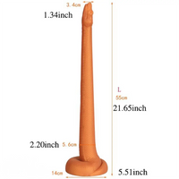 13.78in 17.72in 21.65in Super Long Huge Silicone Soft Snake Dildo