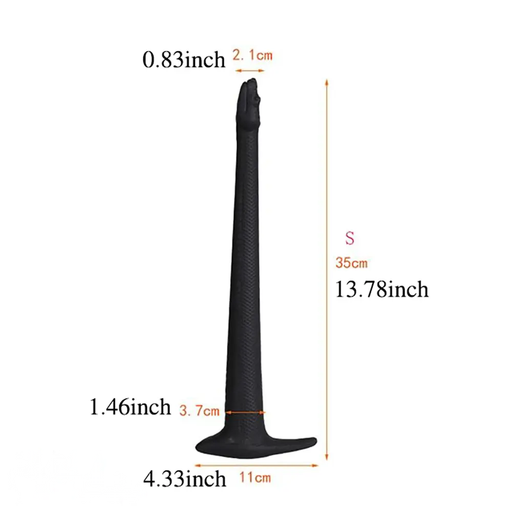 13.78in 17.72in 21.65in Super Long Huge Silicone Soft Snake Dildo
