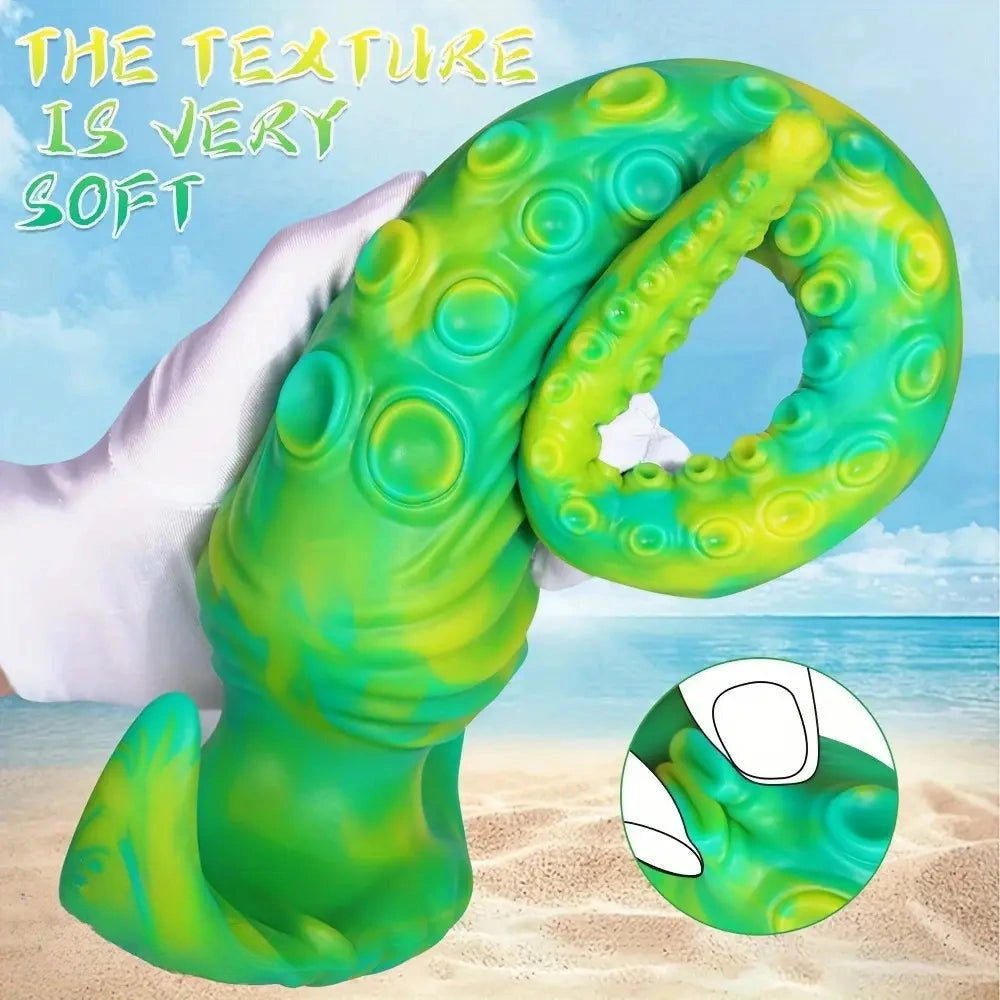 13.78in 17.72in Realistic Long Tentacle Octopus Anal Dildo For G Spot & P Spot