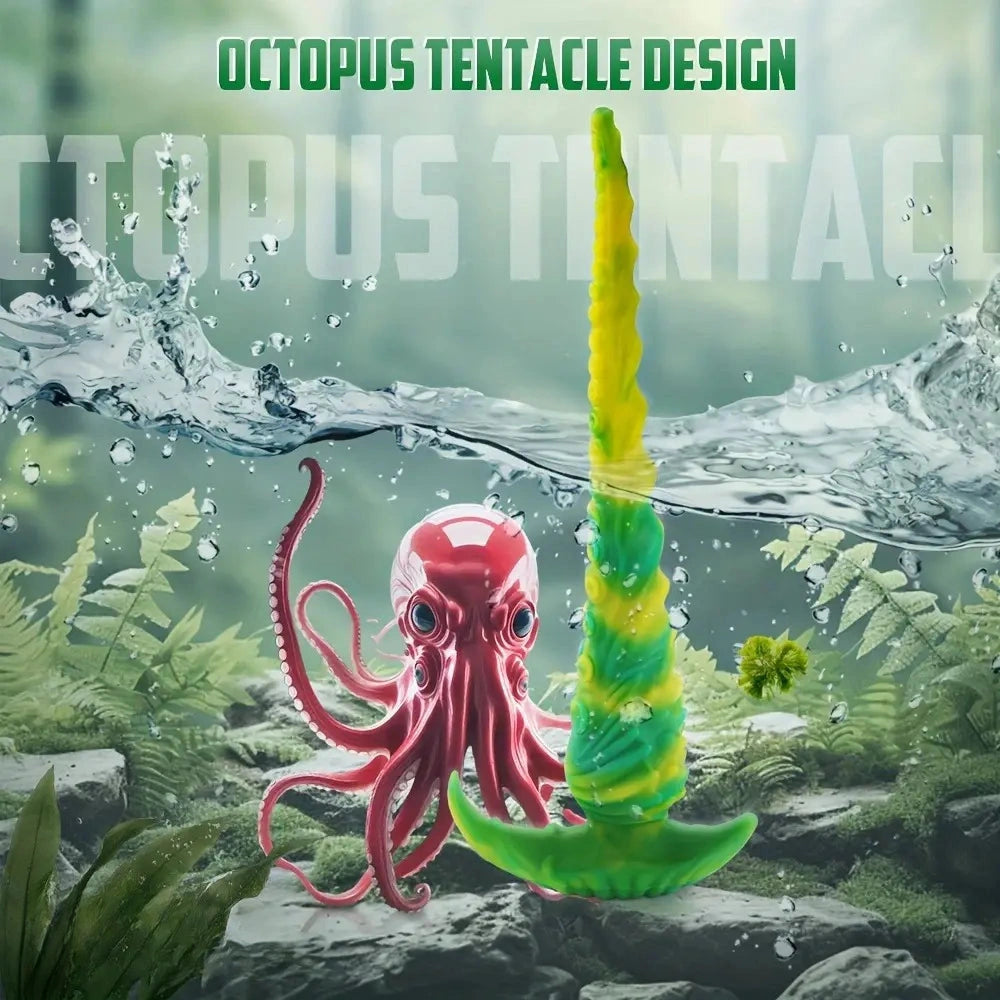 13.78in 17.72in Realistic Long Tentacle Octopus Anal Dildo For G Spot & P Spot