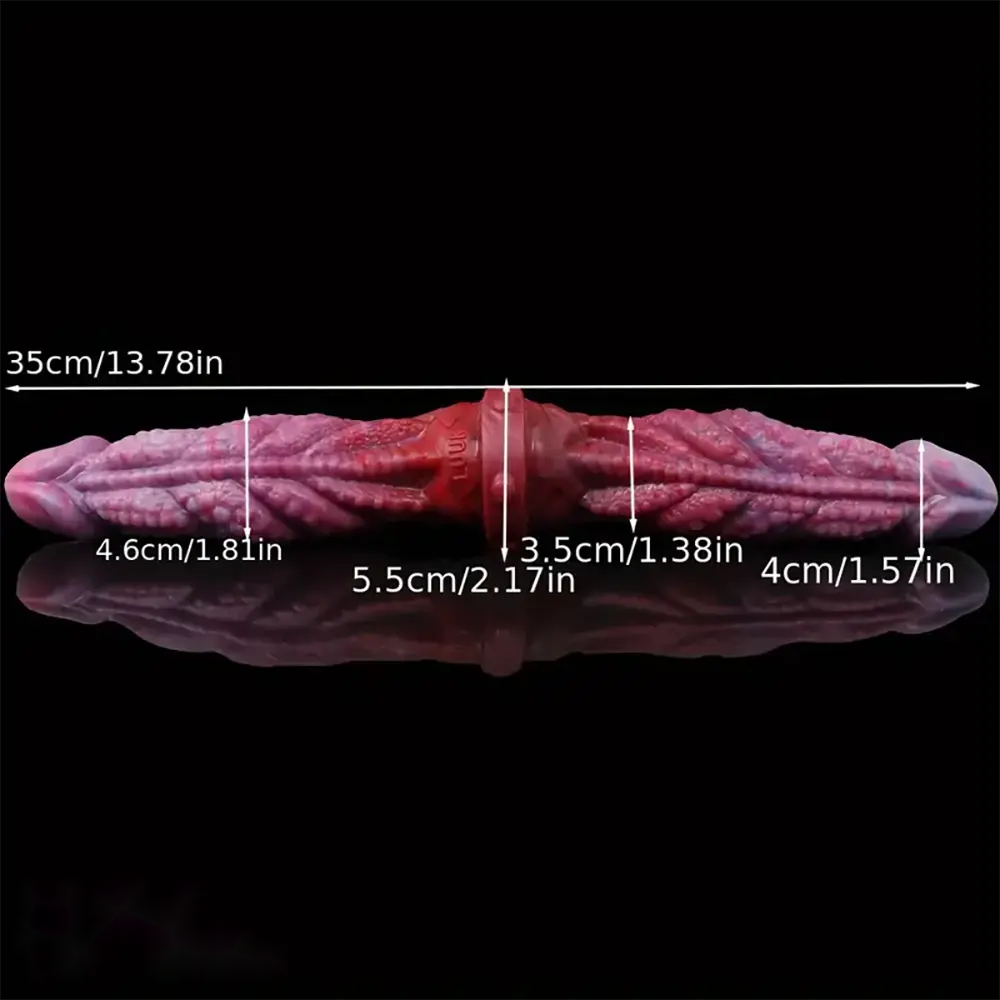 13.78in Big Long Double Sided Silicone Dragon Monster Dildo Sex Toy