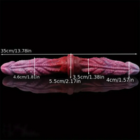 13.78in Big Long Double Sided Silicone Dragon Monster Dildo Sex Toy
