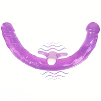 13.78in Double Ended Dildo Flexible Vibrating Double Penetration Dildo