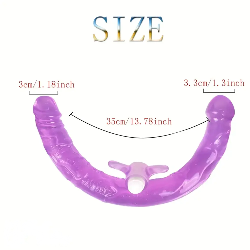 13.78in Double Ended Dildo Flexible Vibrating Double Penetration Dildo