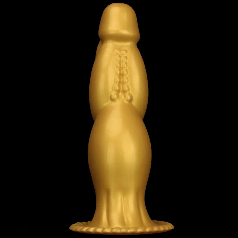 13.78in Golden Soft Silicone Big Fantasy Highquality Material Dildo