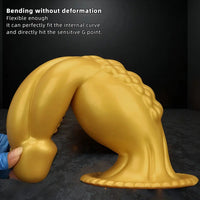 13.78in Golden Soft Silicone Big Fantasy Highquality Material Dildo