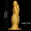 13.78in Golden Soft Silicone Big Fantasy Highquality Material Dildo