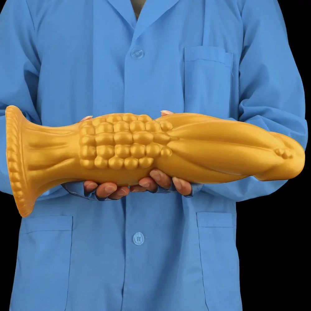 13.78in Golden Soft Silicone Big Fantasy Highquality Material Dildo