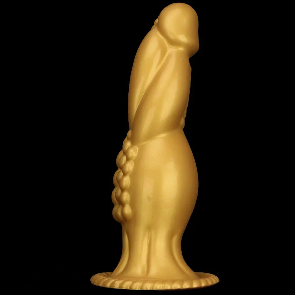 13.78in Golden Soft Silicone Big Fantasy Highquality Material Dildo