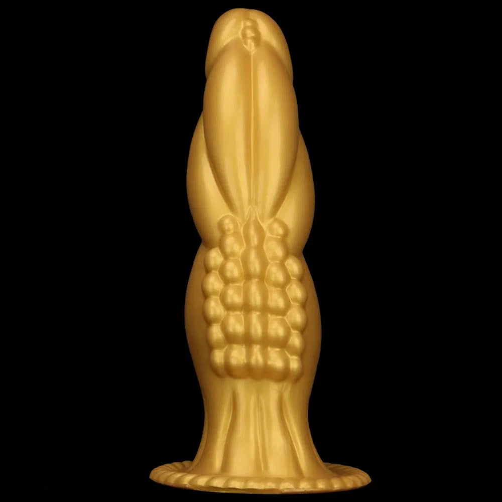 13.78in Golden Soft Silicone Big Fantasy Highquality Material Dildo