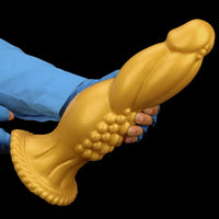 13.78in Golden Soft Silicone Big Fantasy Highquality Material Dildo