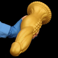 13.78in Golden Soft Silicone Big Fantasy Highquality Material Dildo