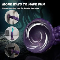 13.78in Soft Silicone Fantasy Long Tentacle Octopus Monster Dildo
