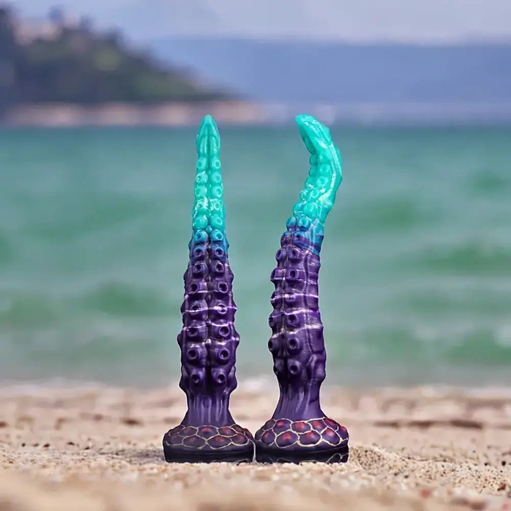 13.78in Soft Silicone Fantasy Long Tentacle Octopus Monster Dildo