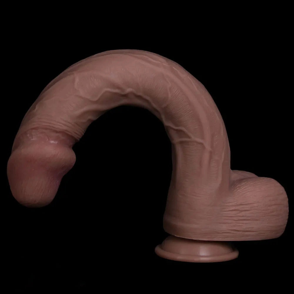 13.78in Super Realistic Skin Silicone Soft Female Male Long Huge Dildo