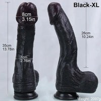 13.78in Ultra-Realistic Silicone Soft Big Huge Dildo With 3.15" Glans