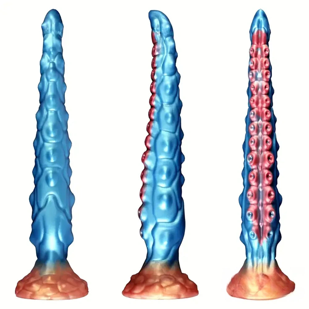 13.7in Big Long Real Tentacle Silicone Soft Dildo Penis Anal Expander