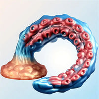 13.7in Big Long Real Tentacle Silicone Soft Dildo Penis Anal Expander