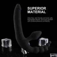 13.8in Triple Dildo With Butt Plugs Sex Toy For Vagina Anus Sex