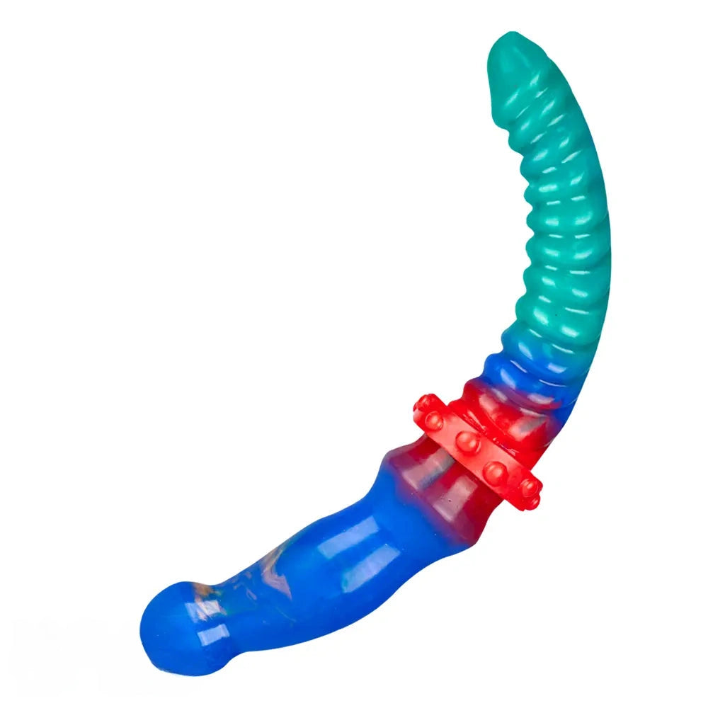 13.97in Dual Heads Silicone Big Long Knot Dildo Pleasure Enhancer