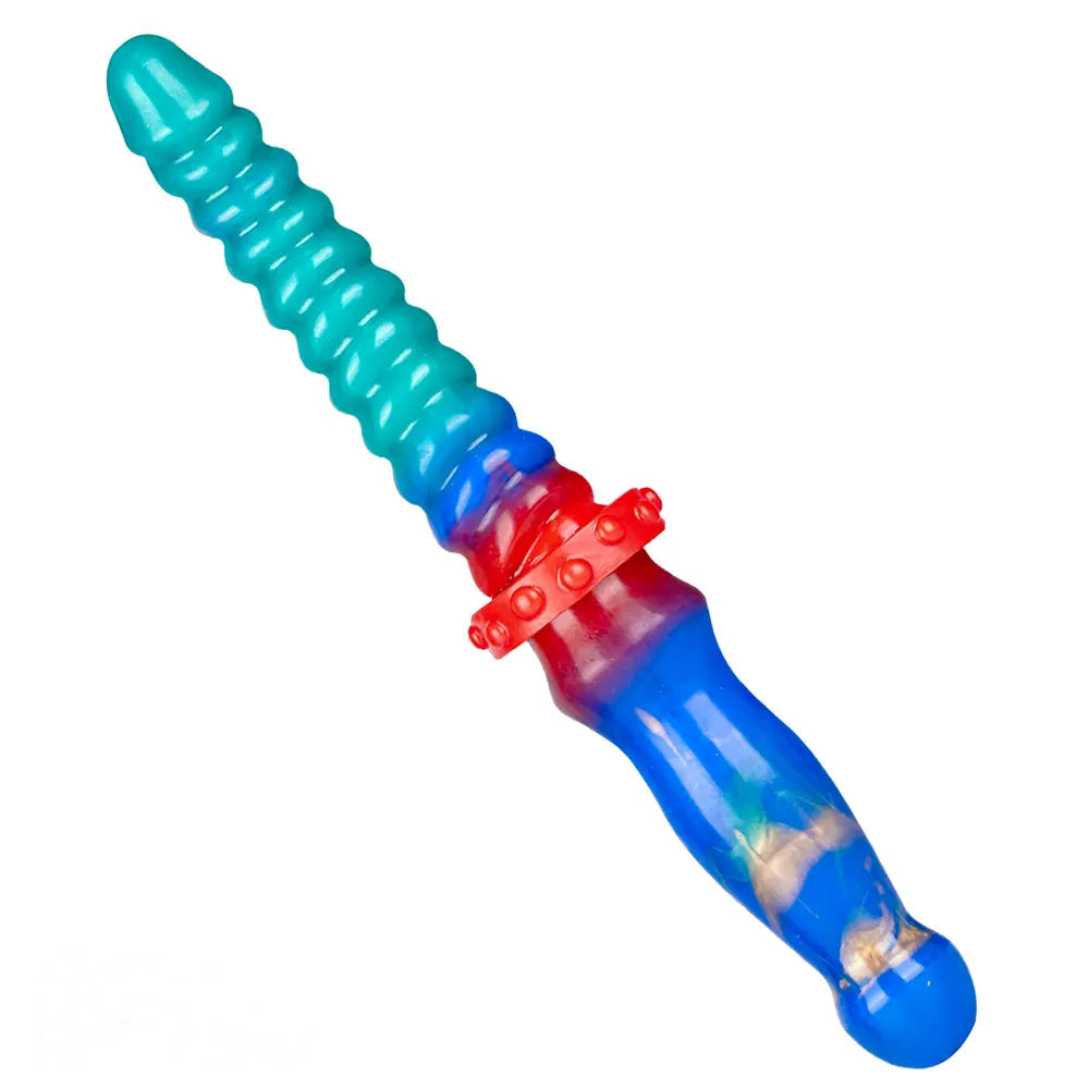 13.97in Dual Heads Silicone Big Long Knot Dildo Pleasure Enhancer