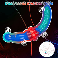 13.97in Dual Heads Silicone Big Long Knot Dildo Pleasure Enhancer