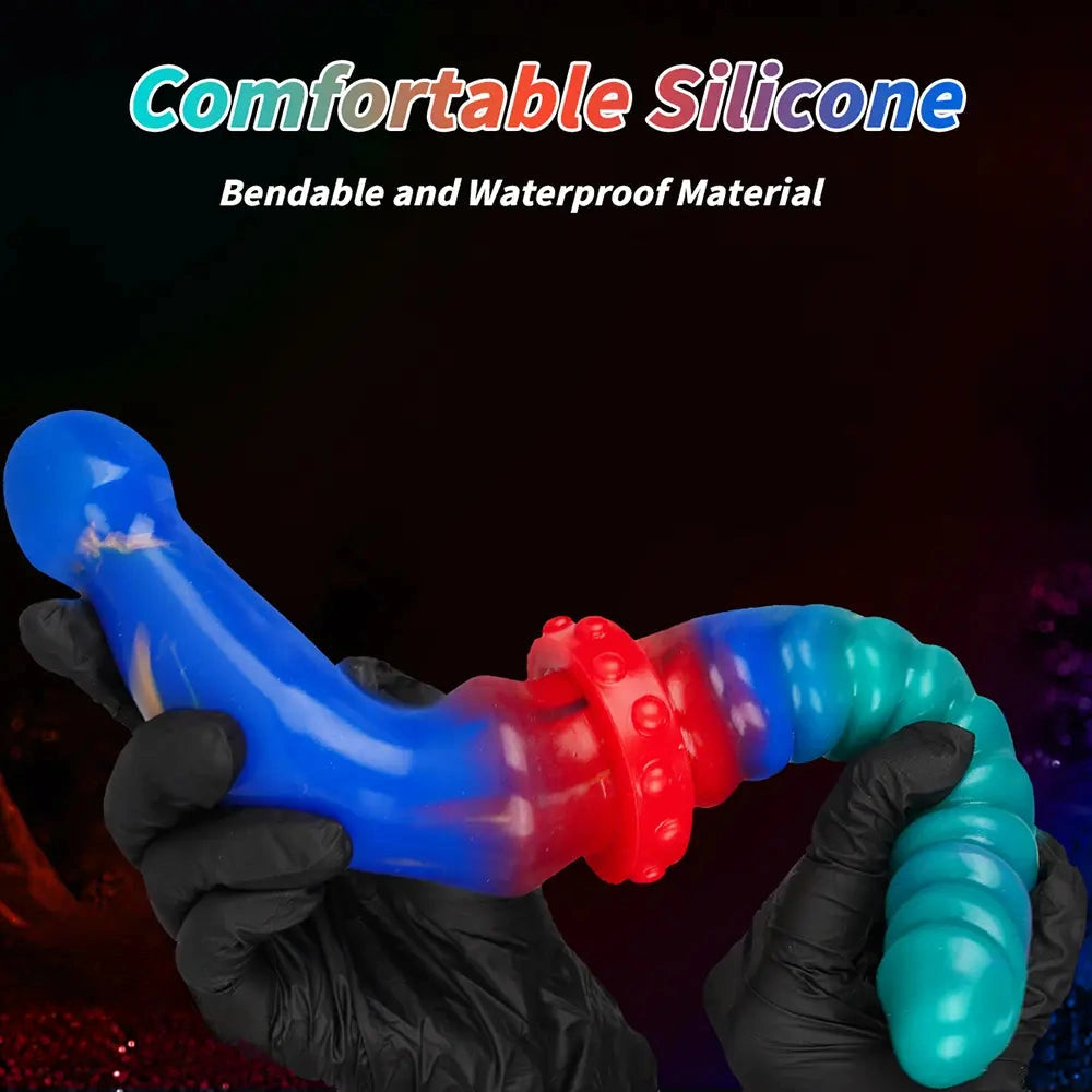13.97in Dual Heads Silicone Big Long Knot Dildo Pleasure Enhancer
