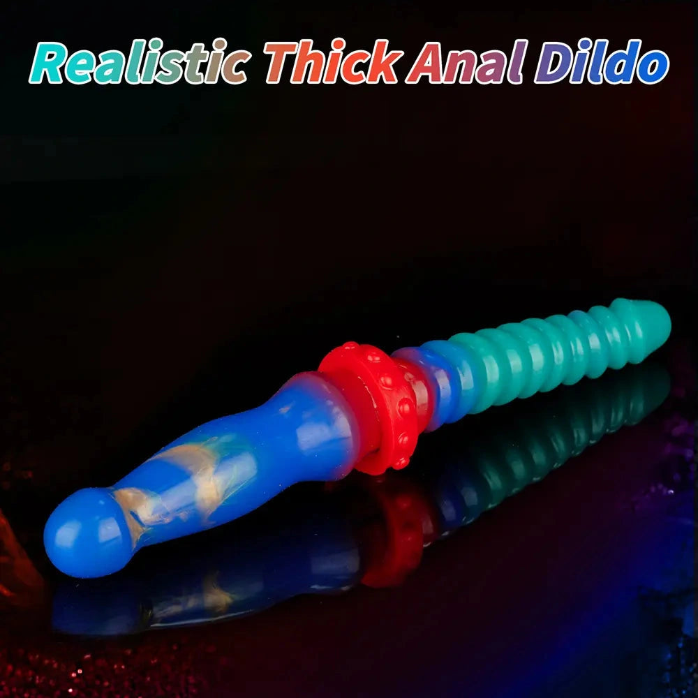 13.97in Dual Heads Silicone Big Long Knot Dildo Pleasure Enhancer
