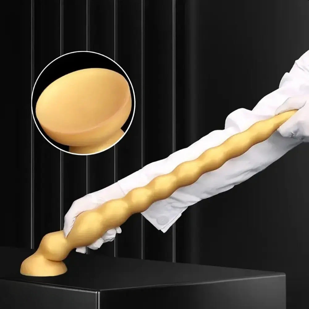 13.97in Long Anal Beads Soft Silicone Butt Plug Thread Prostate Massage