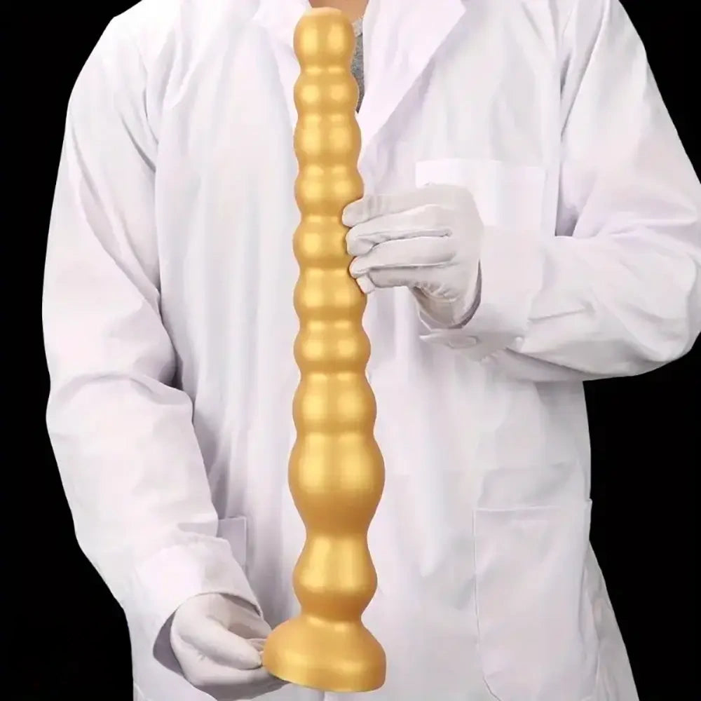 13.97in Long Anal Beads Soft Silicone Butt Plug Thread Prostate Massage
